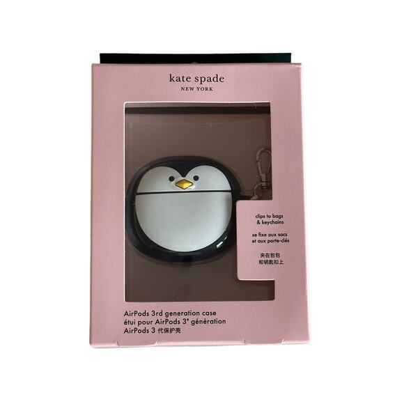 Kate Spade Morty Penguin Airpods 3 rd Generation - Picture 1 of 6